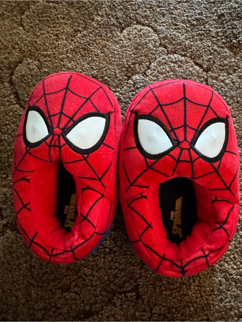 Marvel Red Spider-Man Plush Kids Slippers